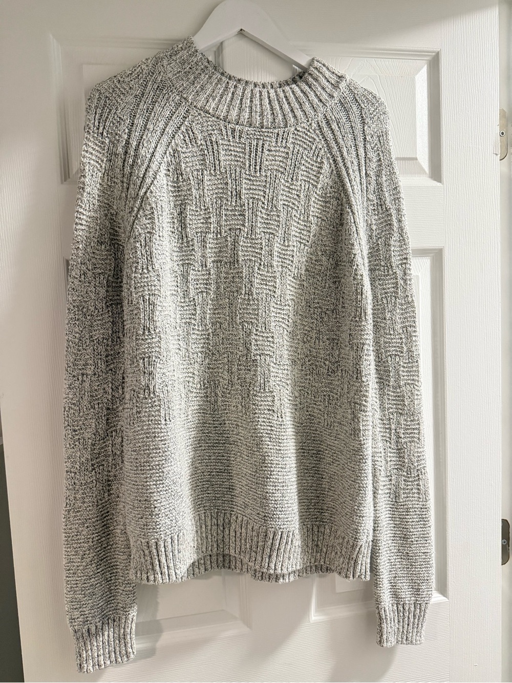 Prana Textured Knit Sweater - Light Gray heathered